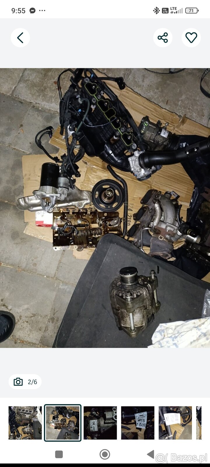 Silnik 1.4 turbo net Opel Meriva uszkodzony - 2