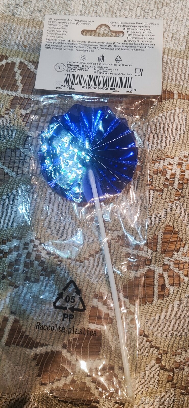 Dekoracja na tort topper z cyfrą 1. - 2