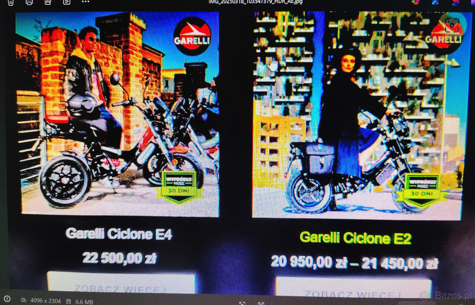 Elektryczny motorower Garelli Ciclone 50cm3+Nowy-FV23% - 2