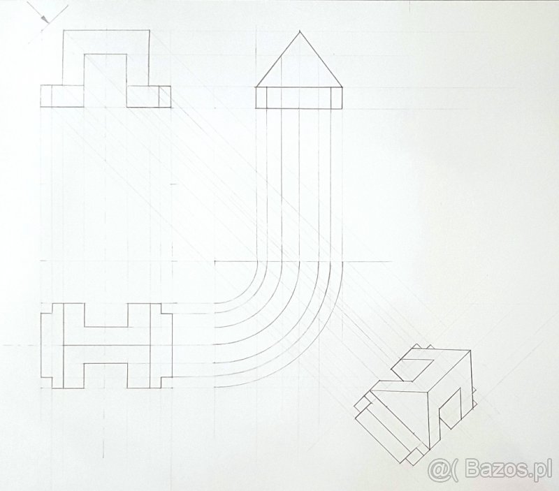 Rysunek techniczny 2D złożeniowy, aksonometryczny i CAD - 2