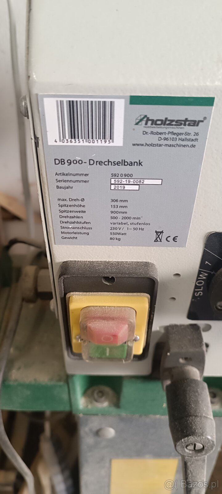 Tokarka do drewna holzstar db900 - 2