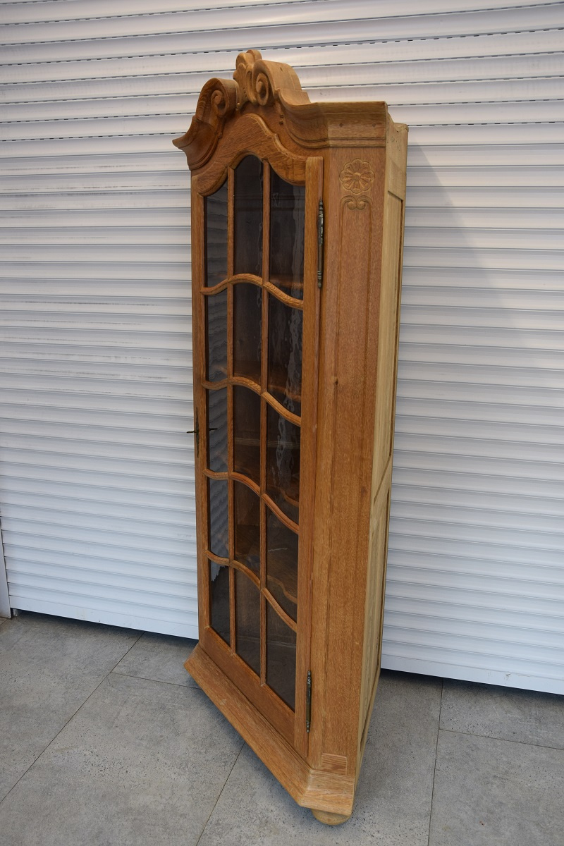 witryna narożna z drewna dębowego - jak nowa - 2