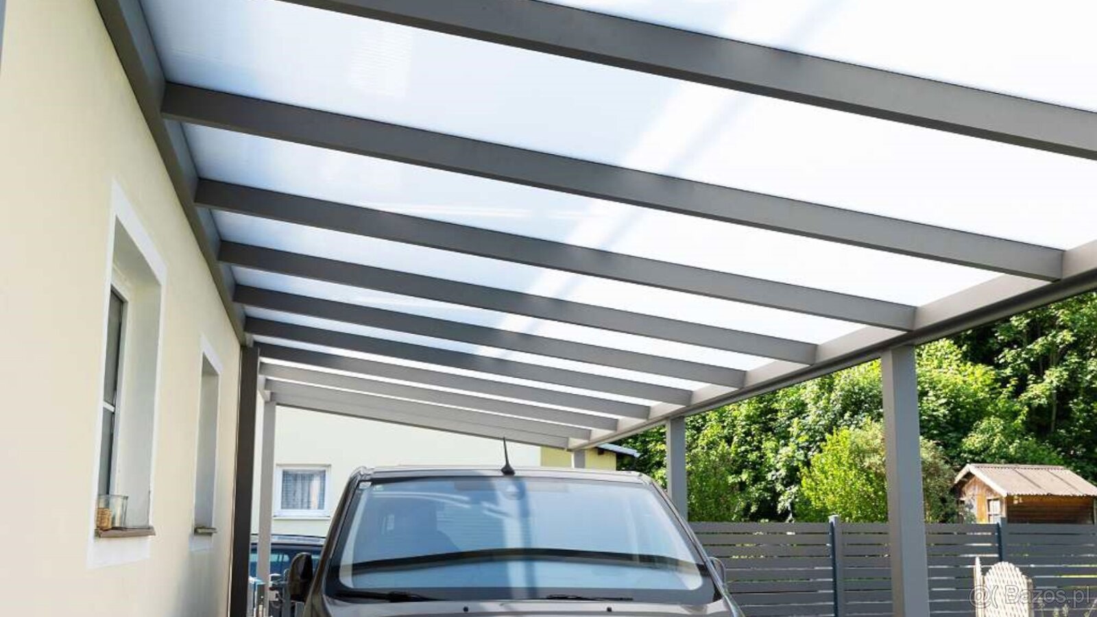 Wiata przyścienna aluminiowy carport na samochód - 2