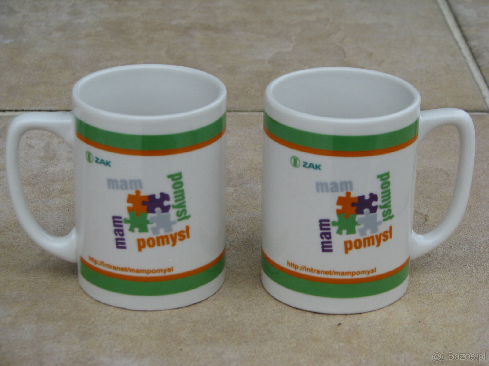 Pamiątkowy kubek porcelanowy ZAK SA z motywem puzzli - 2