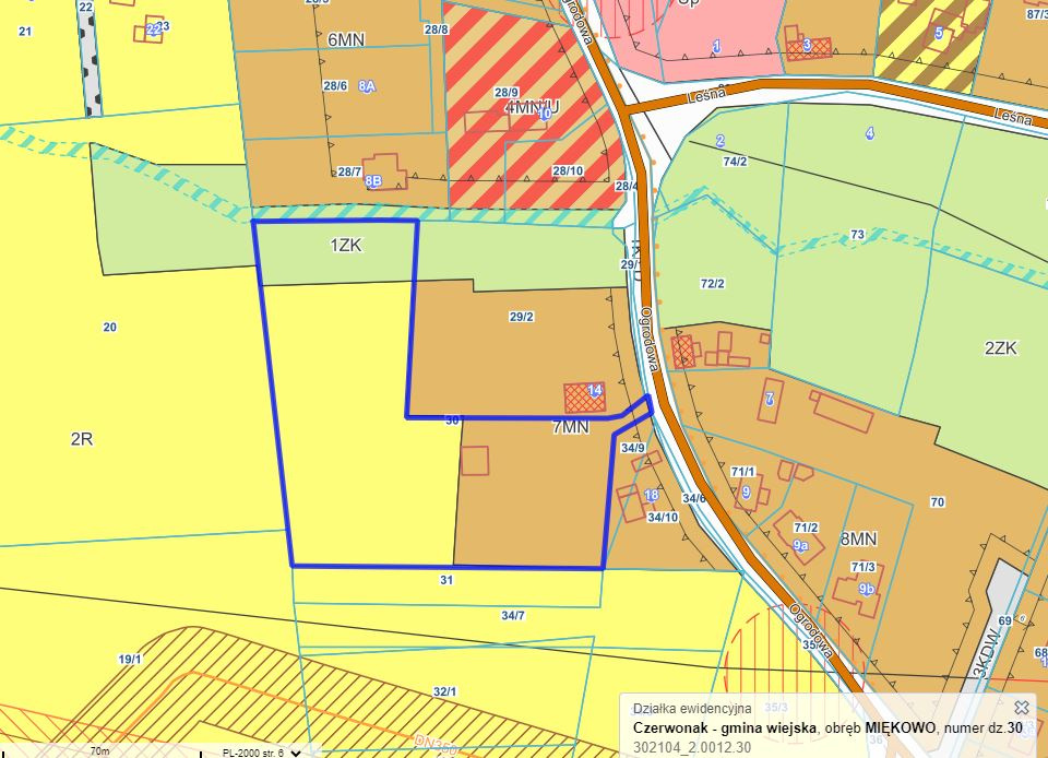 Działka 10037 m2 Miękowo gm. Czerwonak k.Poznania - 2