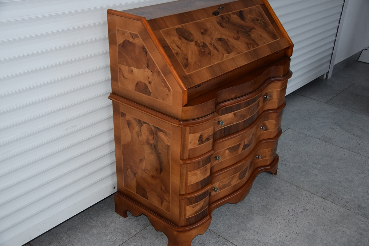 sekretarzyk z drewna orzechowego - jak nowy - 2