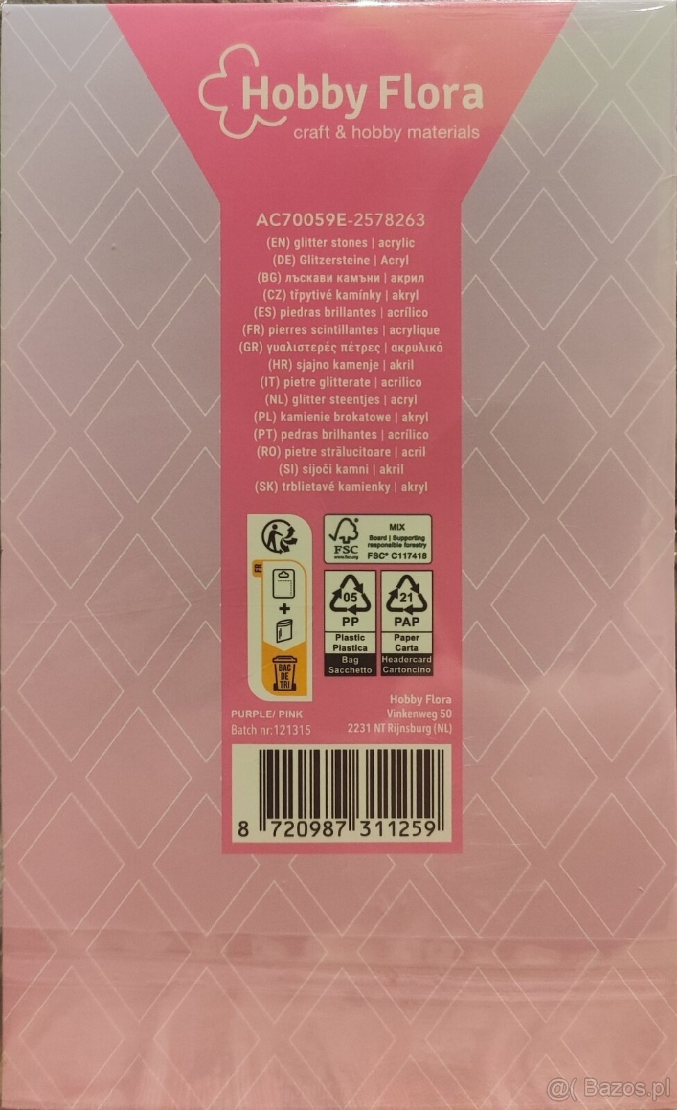 Kryształki ozdobne 81szt samoprzylepne. HOBBY FLORA - 2