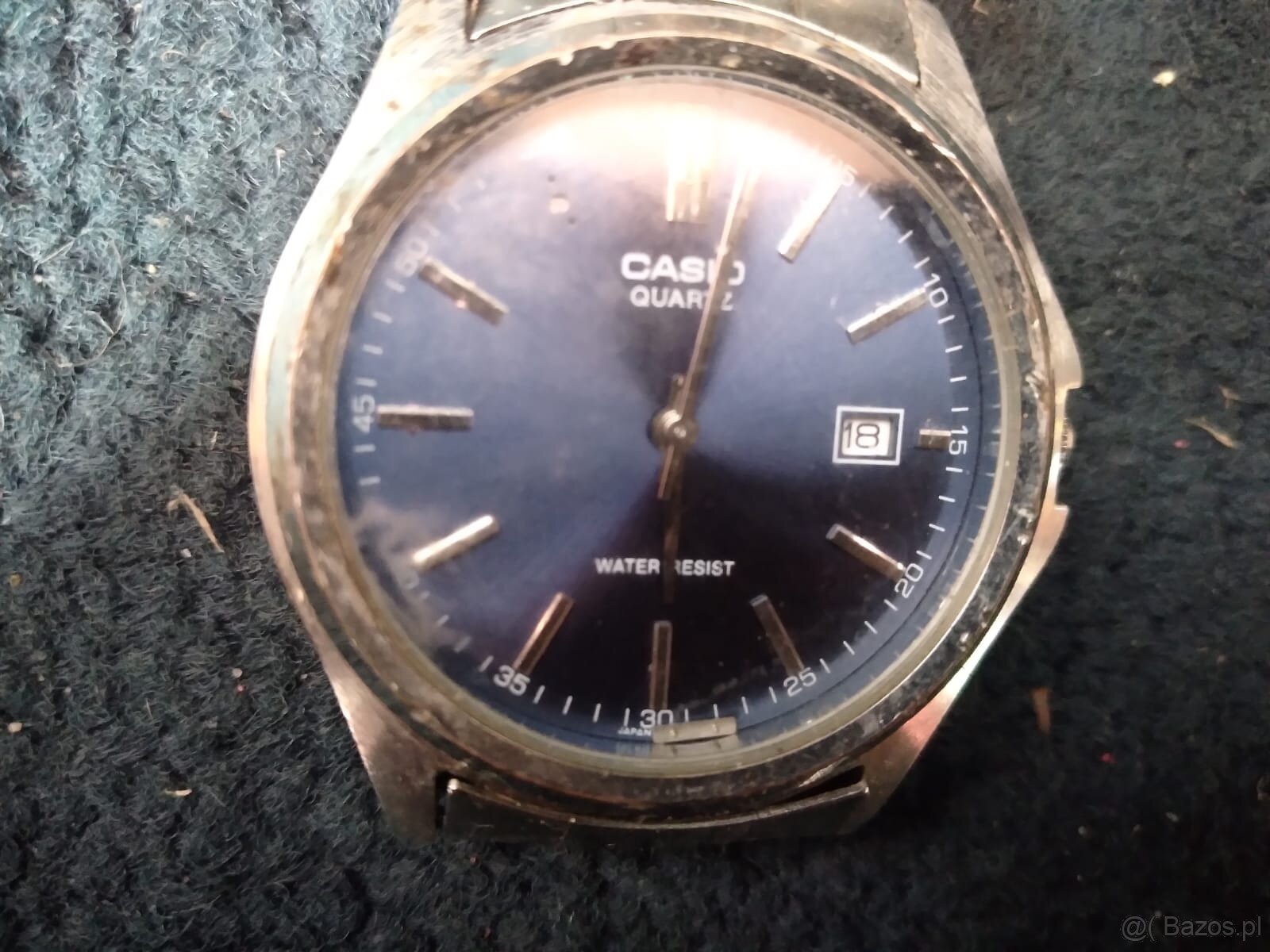 Zegarek CASIO QUARTZ WATER RESIST z metalowa bransoletką cen - 2