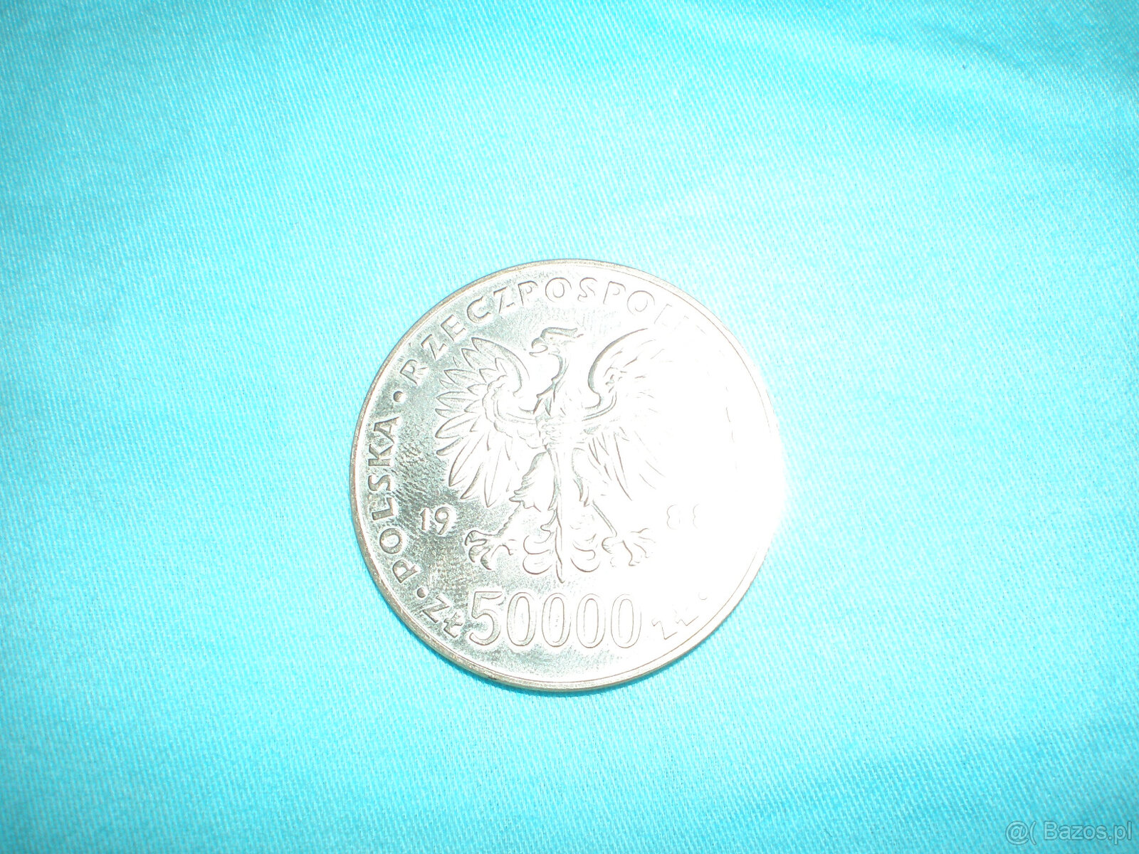 Sprzedam monetę 50000 z roku 1988r., używana, cena 125 zł. - 2