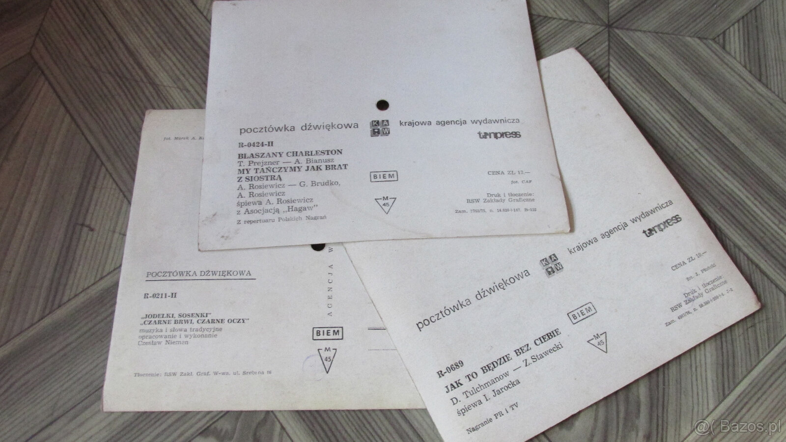 Polskie pocztówki dźwiękowe lata 70-te - 2