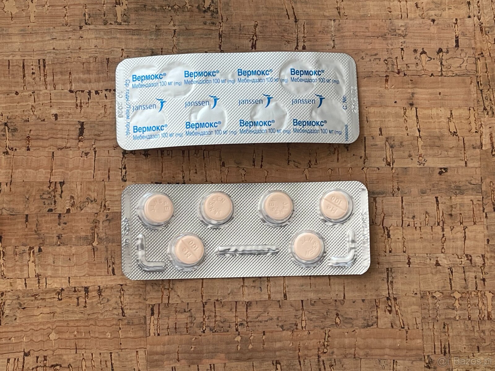 Vermox, Wermoks zawiera Mebendazol 100 mg. odrobaczanie - 2
