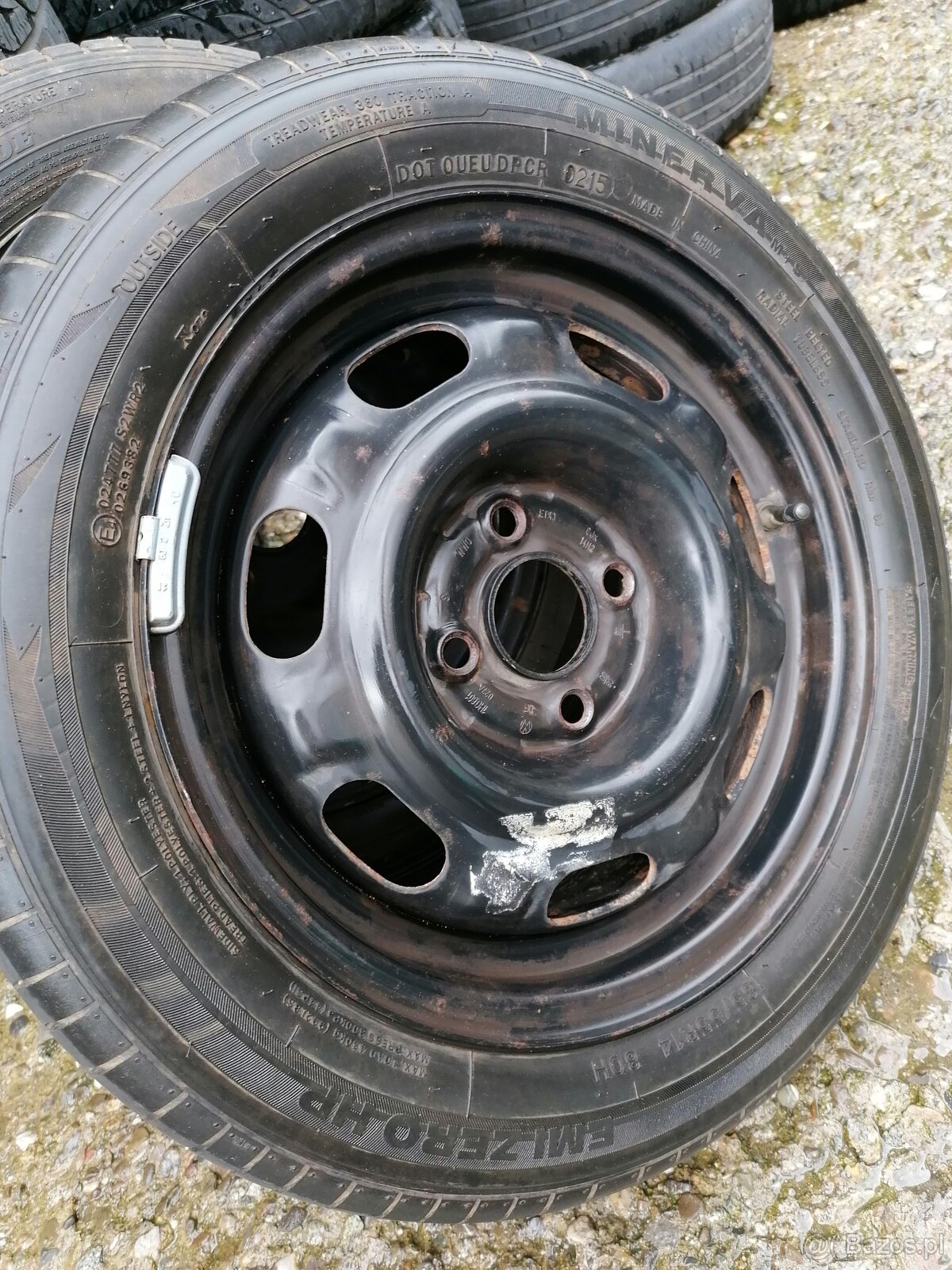 Felgi stalowe=4x100=R14=orig.VOLKSWAGEN=z oponami=185/55 R14 - 2