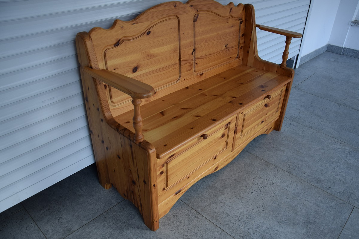 ławka z drewna sosnowego - super stan - 2