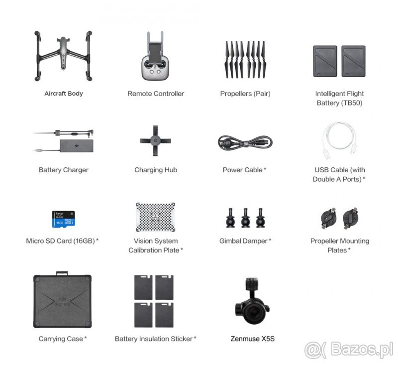 DJI INSPIRE 2 DRON Z KAMERĄ 5 X 5S I 2 AKUMULATORAMI - 2