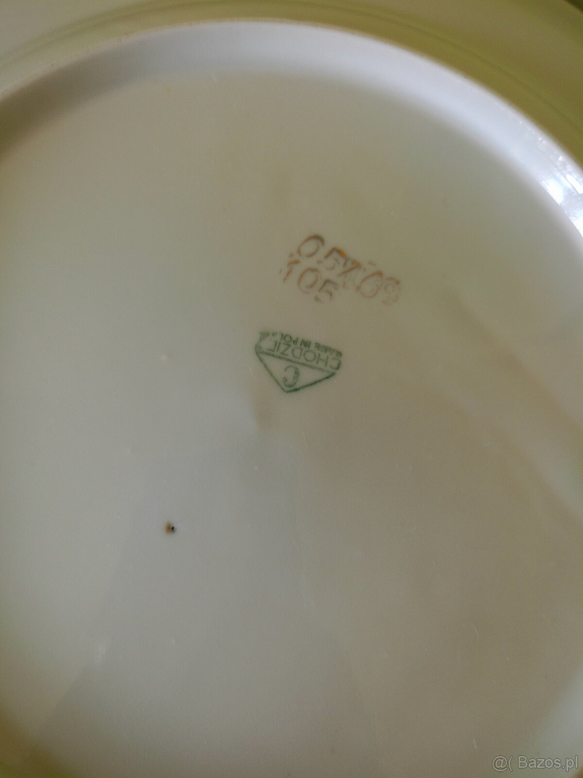 Komplet: patera + 6 talerzyków deserowych „Chodzież”. - 2