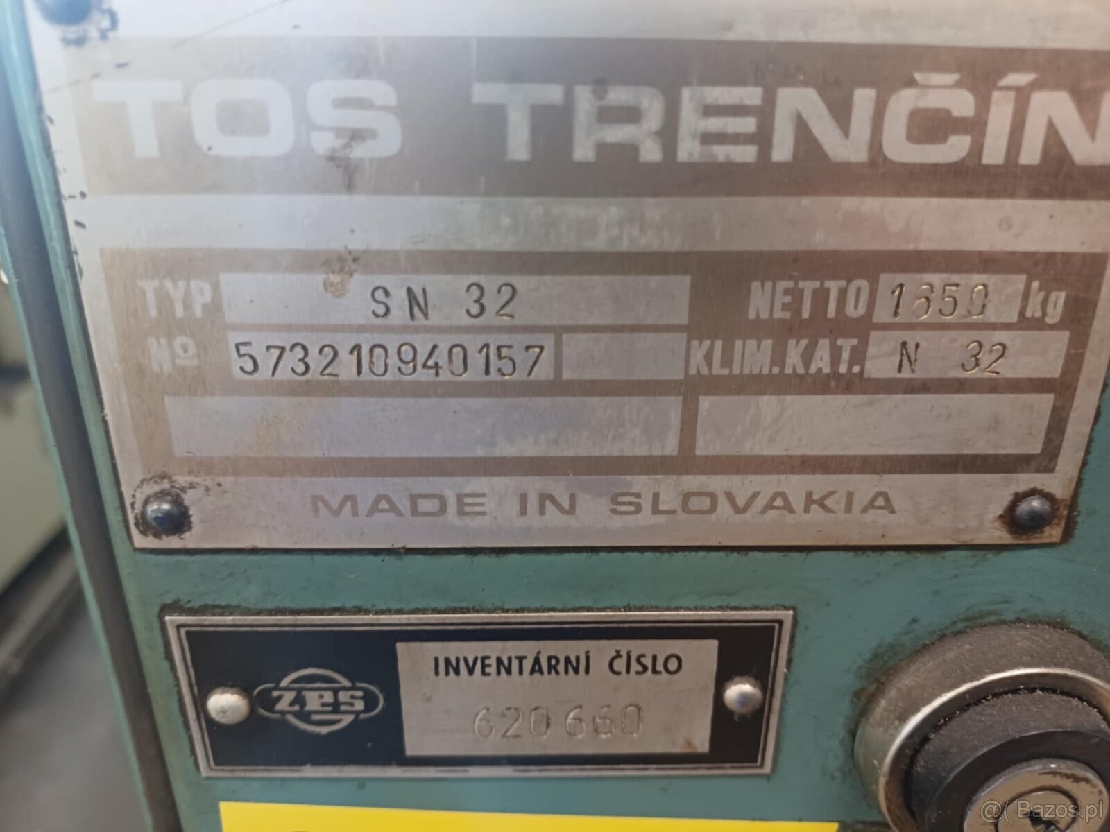 Oferujemy do sprzedaży tokarka SN 32/1000 - 2