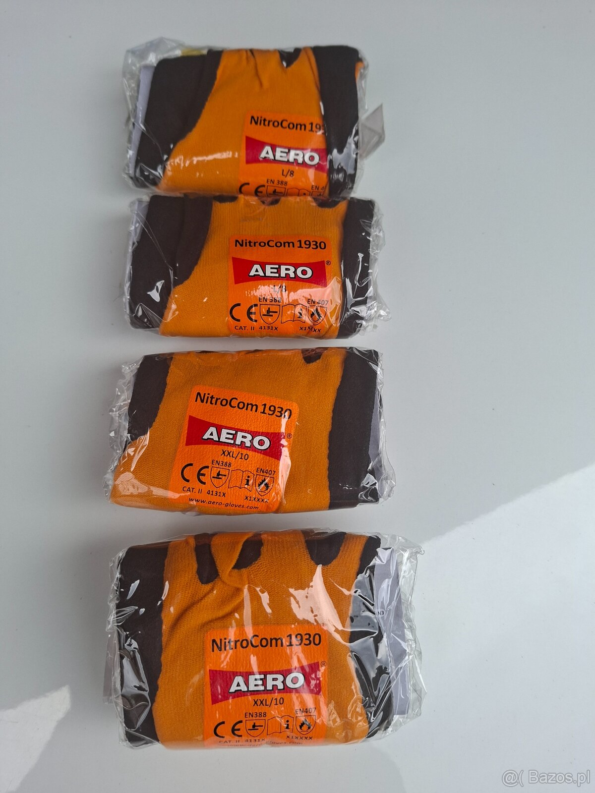 Rękawice robocze ochronne BHP bezszwowe Ansell HyFlex 11-840 - 2