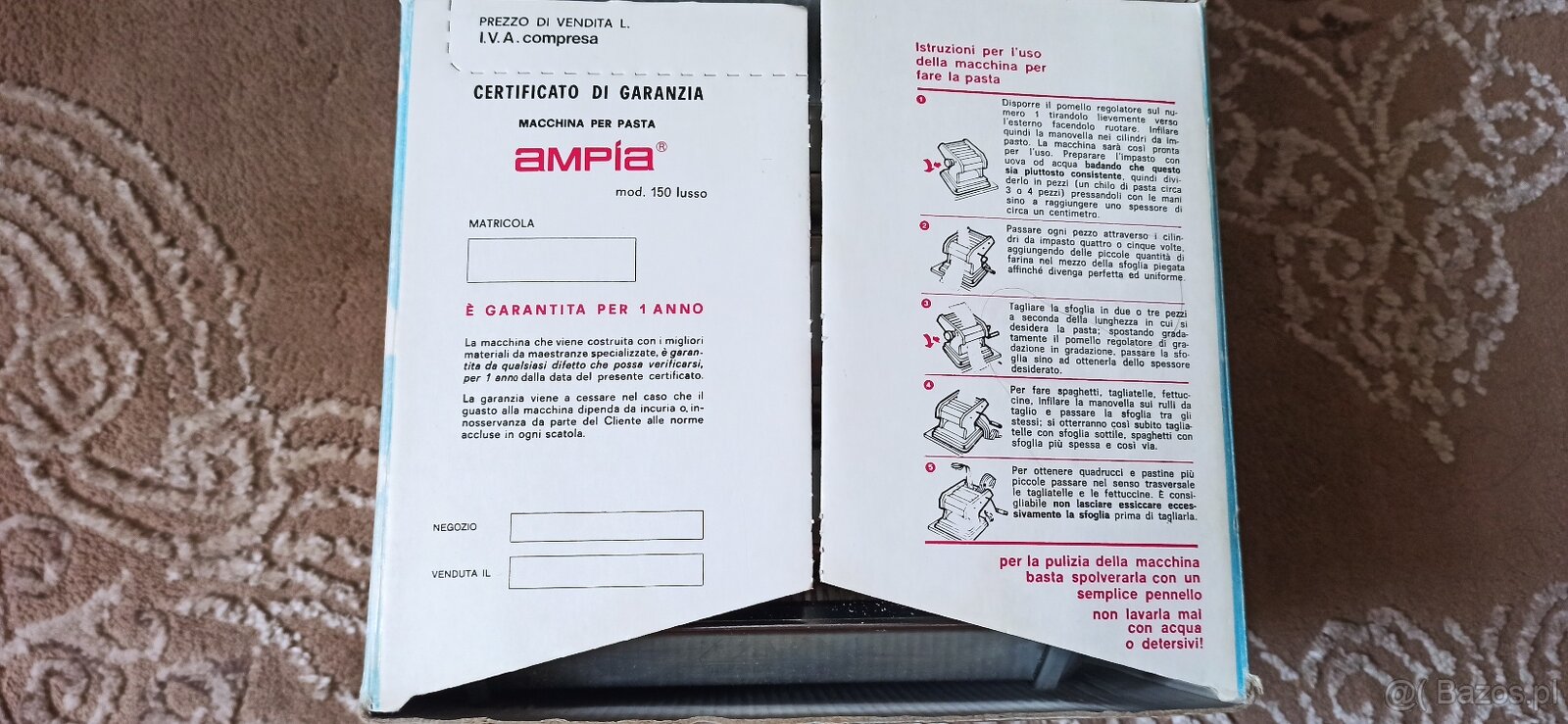 Włoska maszynka do makaronu Marcato Ampia 150 - 2