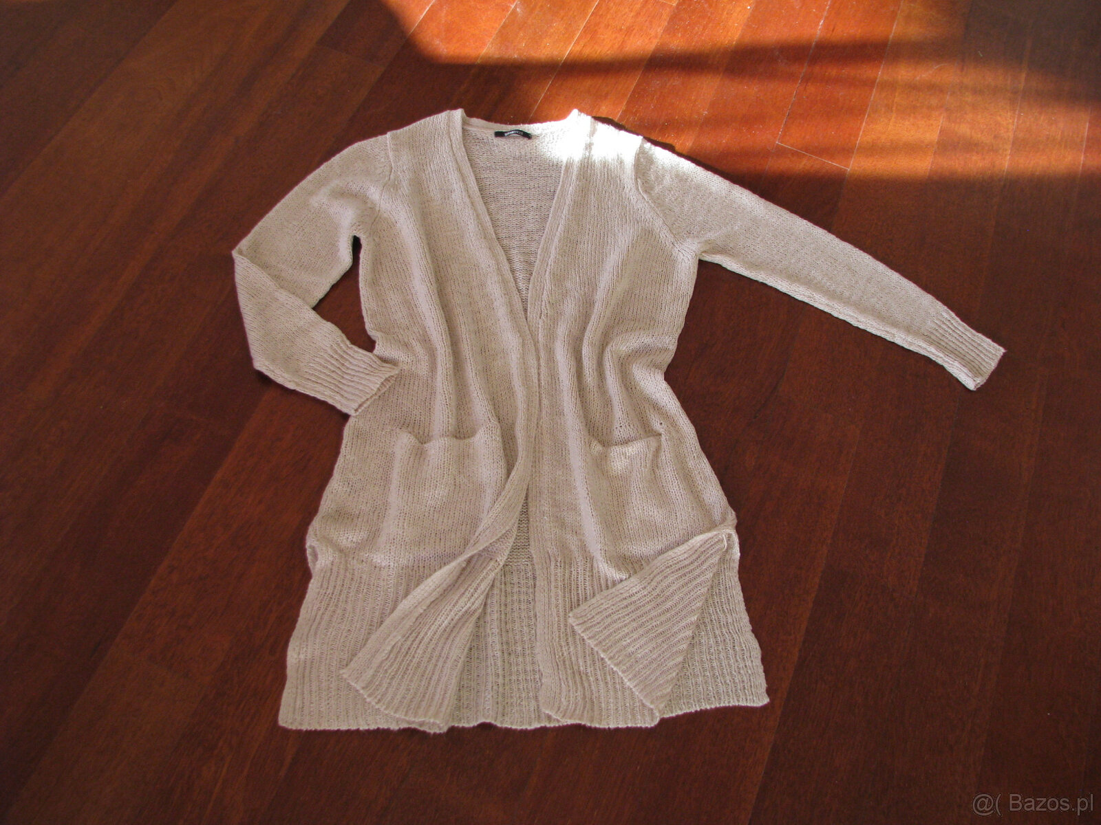 Kardigan, blezer, tunika, narzutka, długi sweter z kieszenia - 2