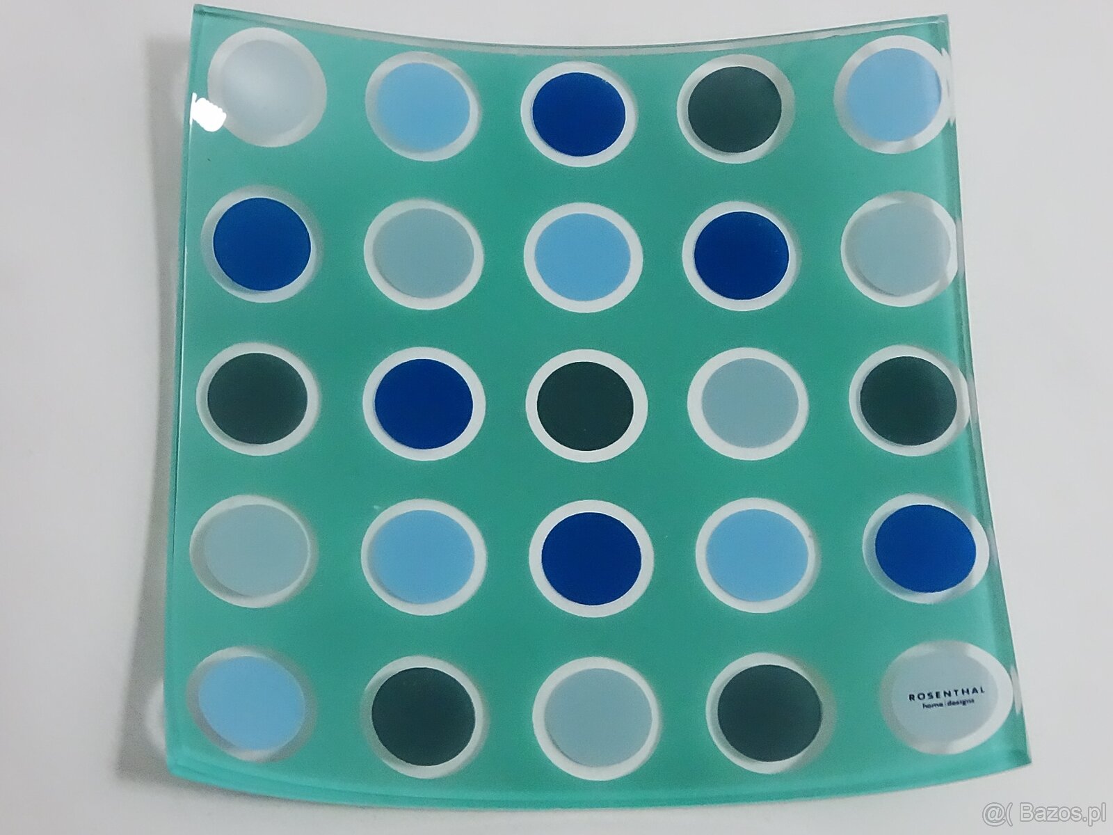 Szklana misa dekoracyjna Rosenthal Form 61111, Dekor 331161, - 2