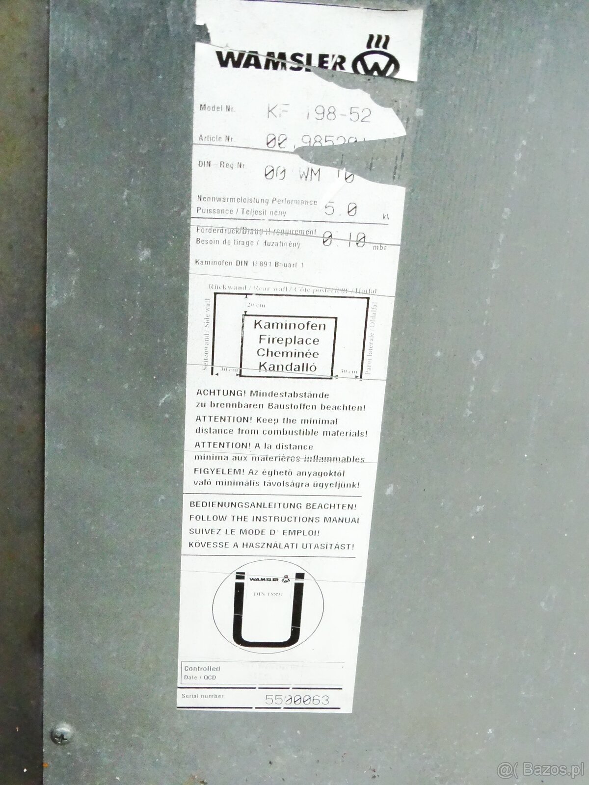 Niemiecki piecyk/kominek wolnostojący grzewczy - 20