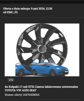 Kołpaki STIG 17 Czarne Uniwersalne - 2