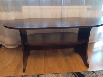 Stolik kawowy ława brązowy 120 x 60 cm - 2