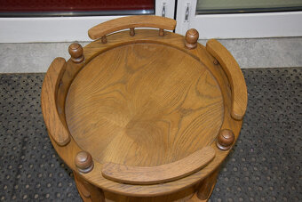 barek - stolik dębowy na kółkach - super stan - 2
