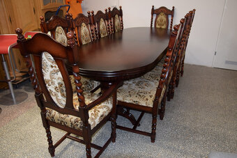 stół rozkładany i 10 krzeseł - komplet jak nowy - 2