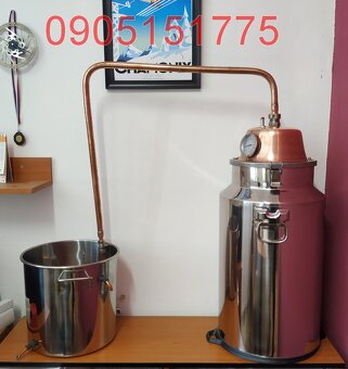 Destylator 58L + płyta żeliwna + refluktor miedziany - 2