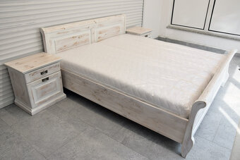 łóżko do sypialni z materacami i szafkami - komplet jak nowy - 2