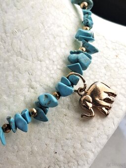 turkusowy choker na szczęście - 2