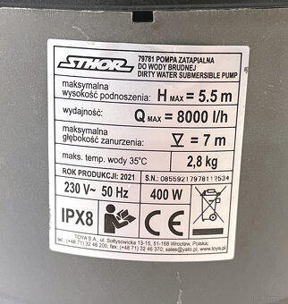 Pompa zanurzeniowa do brudnej wody 400W STHOR - 2