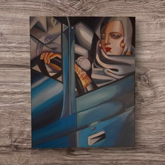 Sprzedam obraz Tamara Łempicka- kobieta w zielonym bugatti - 2