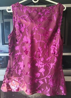 Bluzeczka w aksamitne liście DEBENHAMS rozm. L/40 - 2