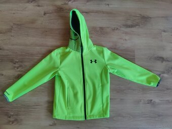 Bunda Under Armour s kapucí neonově žlutá 140–145 cm / 10 le - 2