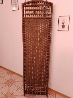 Parawan dwustronny drewniany 4 - skrzydłowy - 2