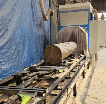 Używana piła kątowa dwuostrzowa PP-550 z automatycznym - 2