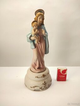 Stara porcelana Matka Boża z dzieciątkiem Jezus - 2