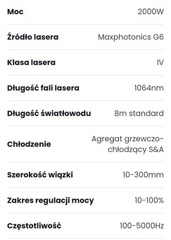 Laser czyszczący 2000W - 2