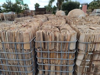 Very old spanish terracotta roof tiles - 2