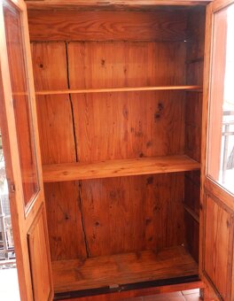 Biedermaier biblioteczka XIX w. twarde brązowe drewno - 2