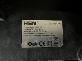 Sprzedam niszczarkę HSM Shredstar s10 - 2