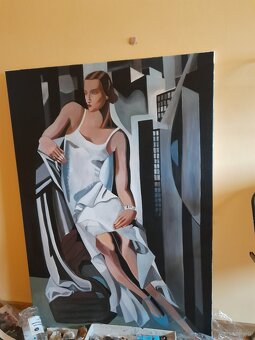 Tamara Łempicka Allan Bott rękodzieło 100 na 70 cm - obraz - 2