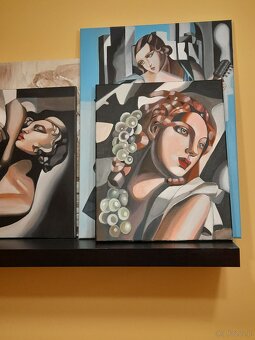 Tamara Łempicka Z winogronami rękodzieło 50 na 35 cm - obraz - 2