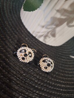 Kolczyki panda na wkręt. - 2