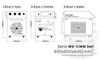 Spawarka Laserowa 2000w Fiber 5w1 czyszczący palnik - 2