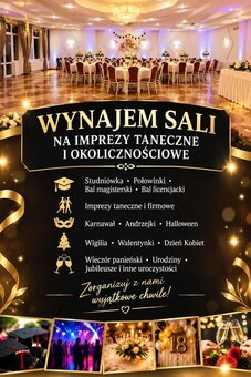 Wynajem sali na imprezę - 2
