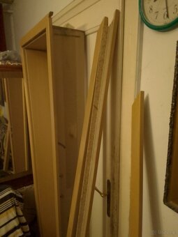 Drzwi wewnętrzne 80 cm ościeżnice lamele drewniane lakierowa - 2