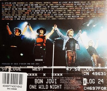 Polecam Znakomity Album CD BON JOVI Album - One Wild Night C - 2